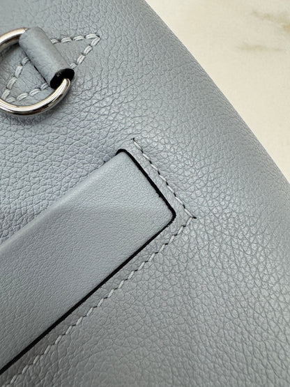 HERMES Mini 2424 木偶灰銀扣 Evercolor Gris Platin PHW