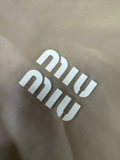 MIU MIU 淺卡其色短款風衣