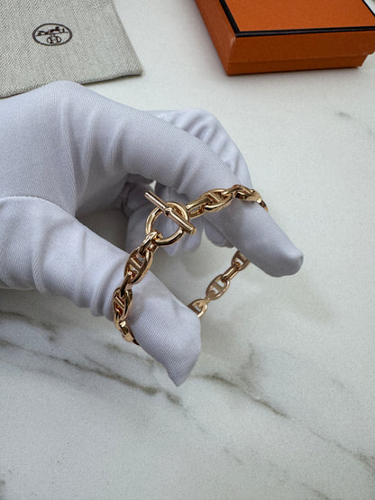 HERMES Chain d‘Ancre Enchainee PM Bracelet Rose Gold