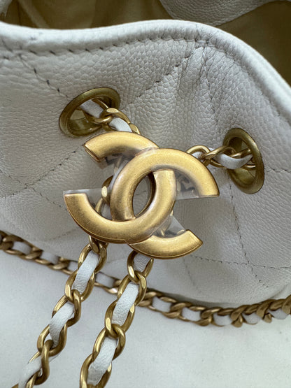 CHANEL Mini 25 Bag 白色荔枝皮