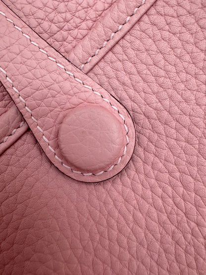 HERMES Evelyne 23 櫻花粉銀扣 3Q Rose Sakura PHW