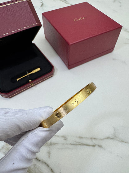 CARTIER Love Bracelet Brushed Gold Color