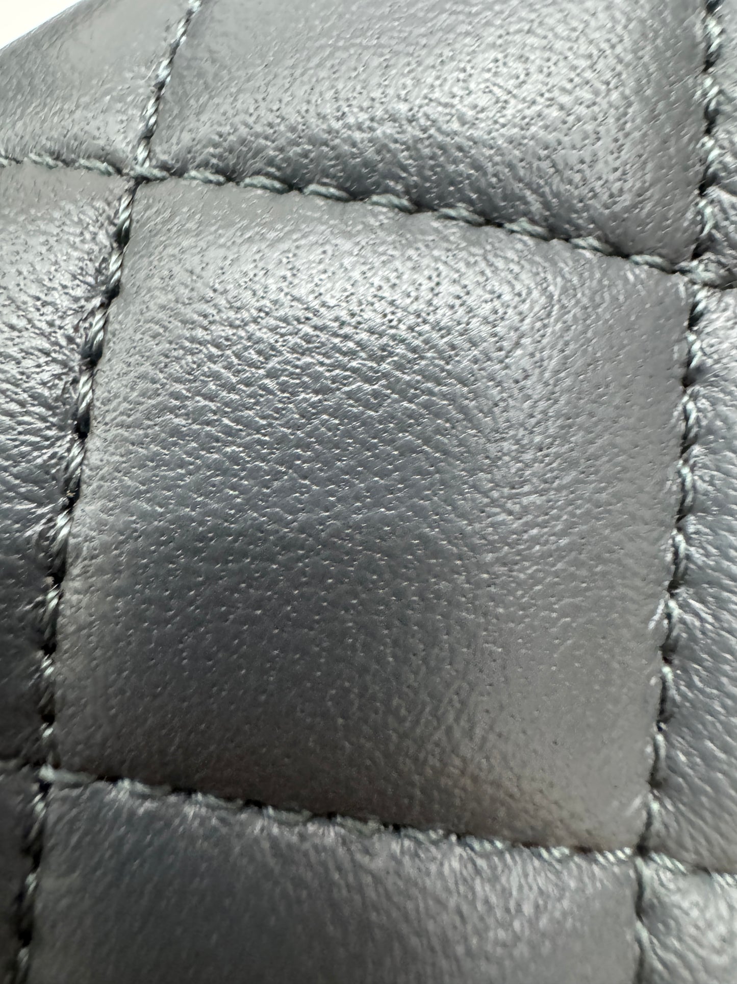 CHANEL 金球 Mini CF20 石墨灰 深灰羊皮