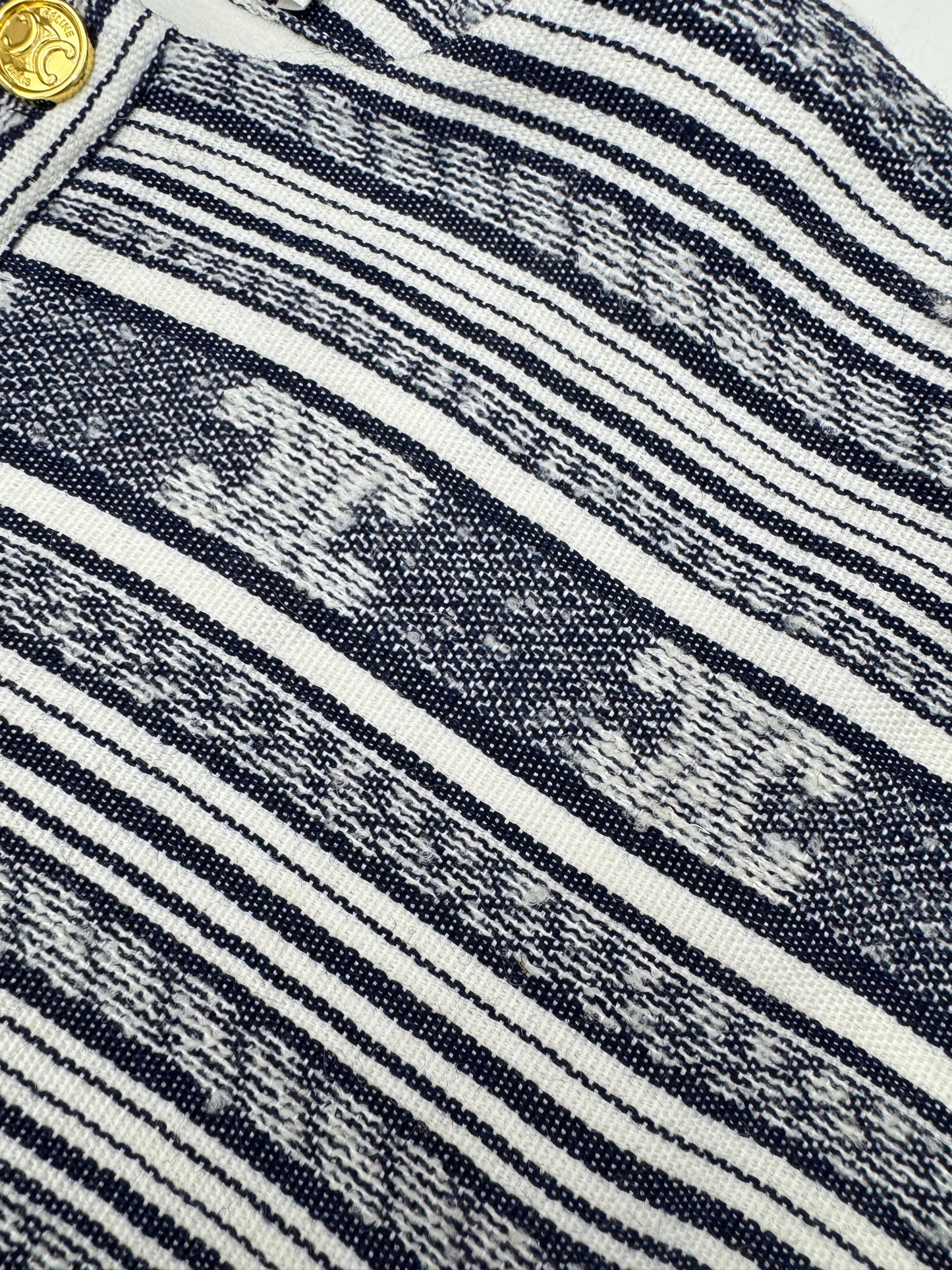 CElLINE 凱旋門Logo橫紋外套