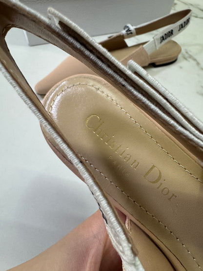 DIOR J'adior Slingback 裸色 科技布面 2.5cm