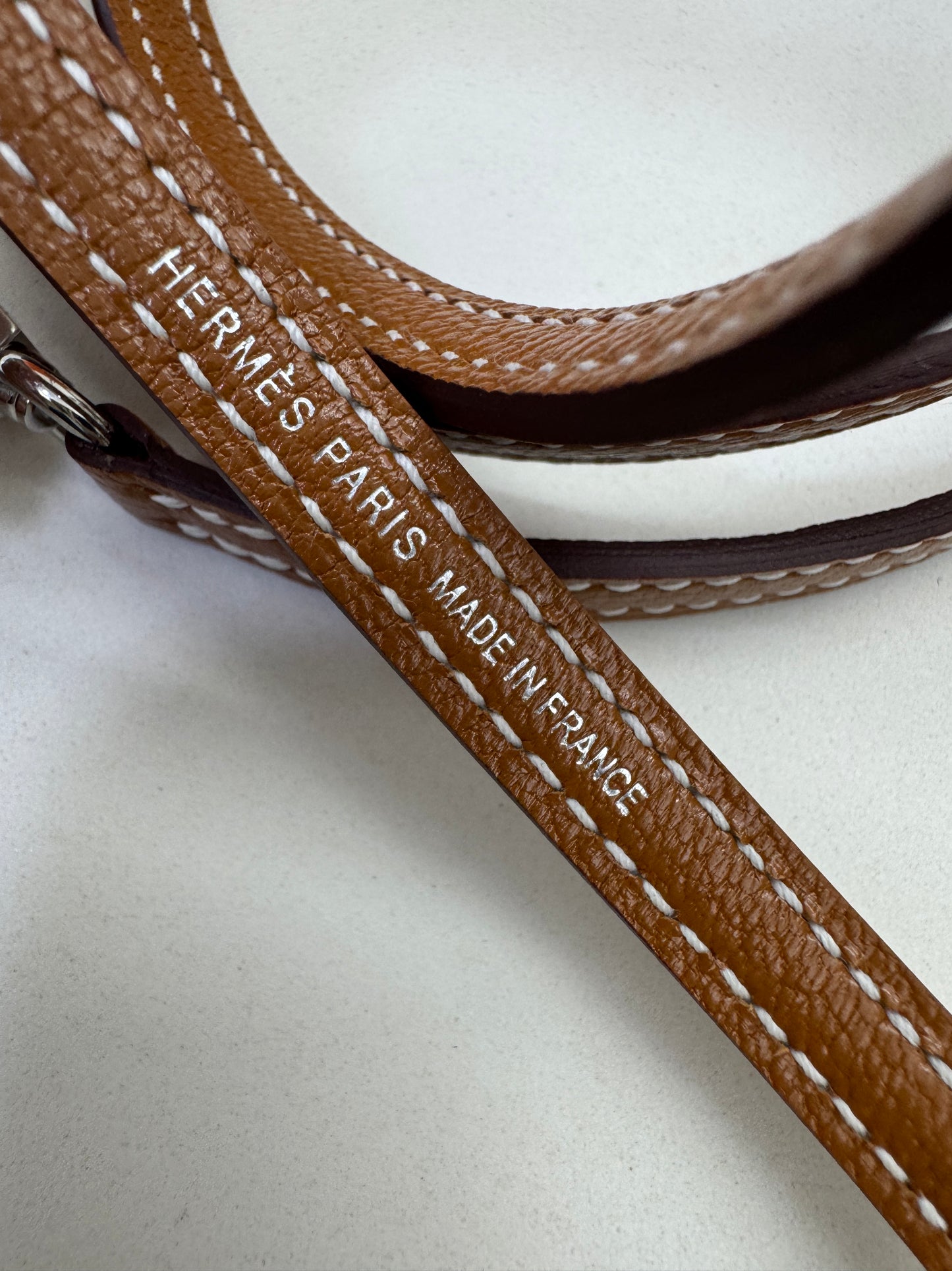 HERMES Mini Bolide 金棕色山羊皮 銀扣 Cherve Gold PHW