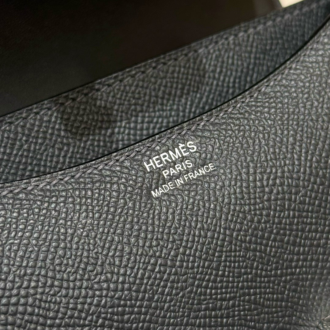 HERMES Mini Constance 鏡子款 黑銀 Epsom