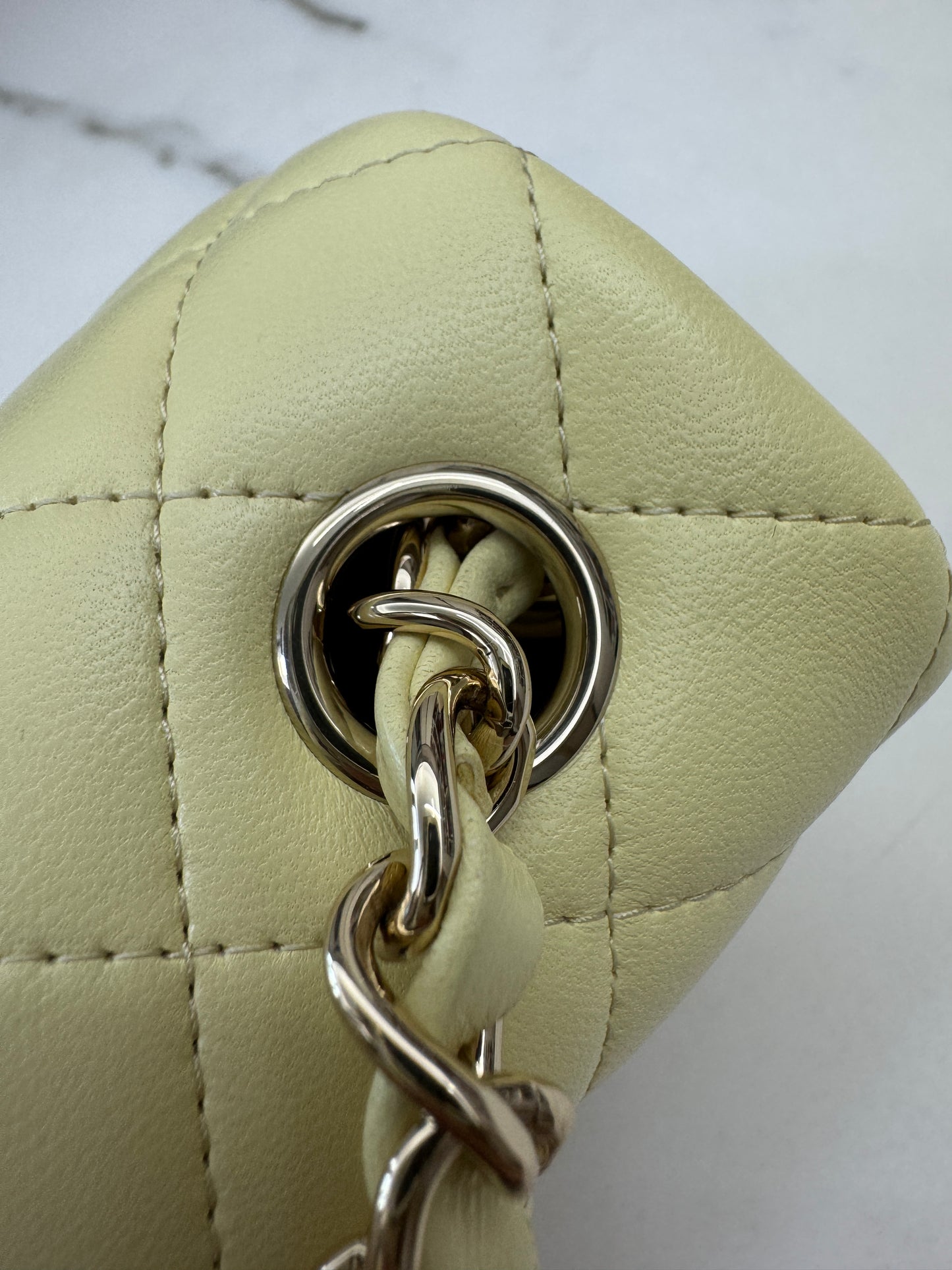 CHANEL Mini CF20 25S小雞黃 Lambskin