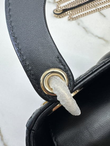 DIOR Mini Lady Dior 黑色羊皮