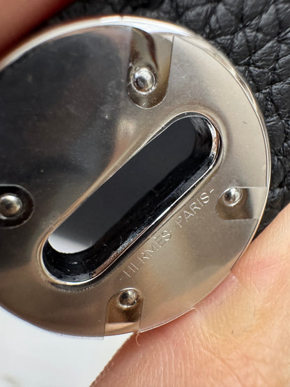HERMES Lindy30 黑銀 TC Noir PHW