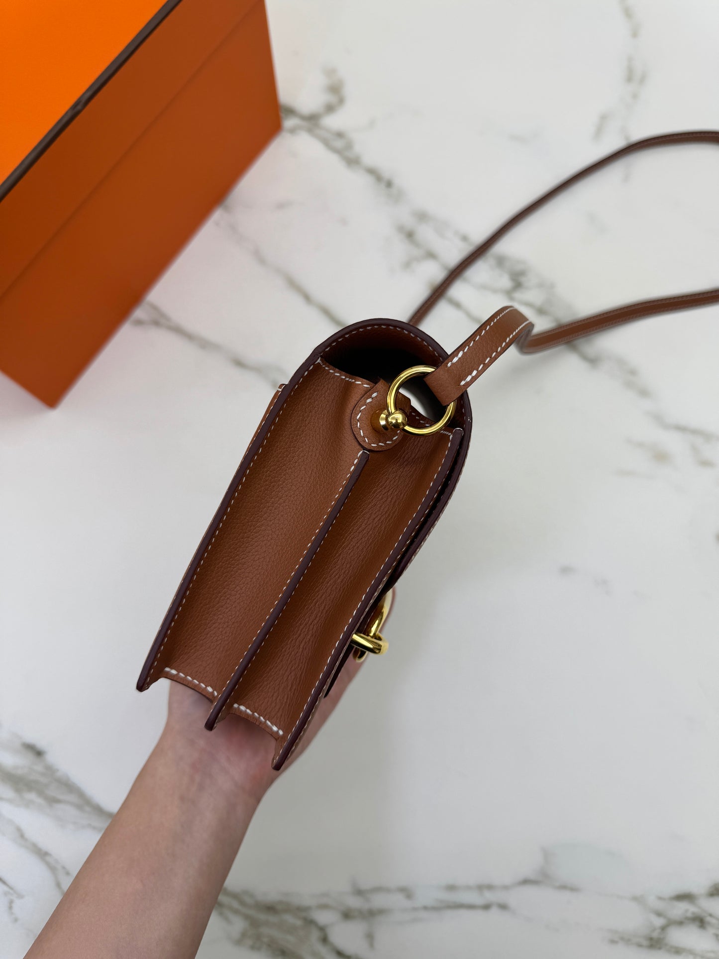 HERMES Mini Roulis Gold Evercolor GHW