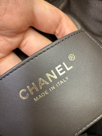 CHANEL 25Bag 麂皮深棕色 Small