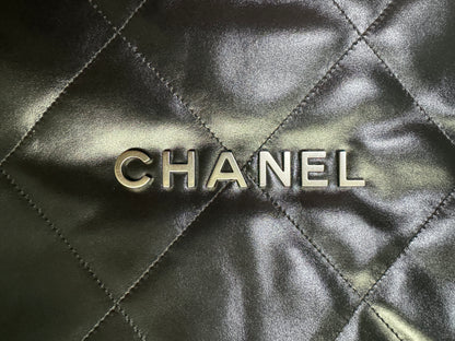 CHANEL 22bag 中號 黑銀 Medium