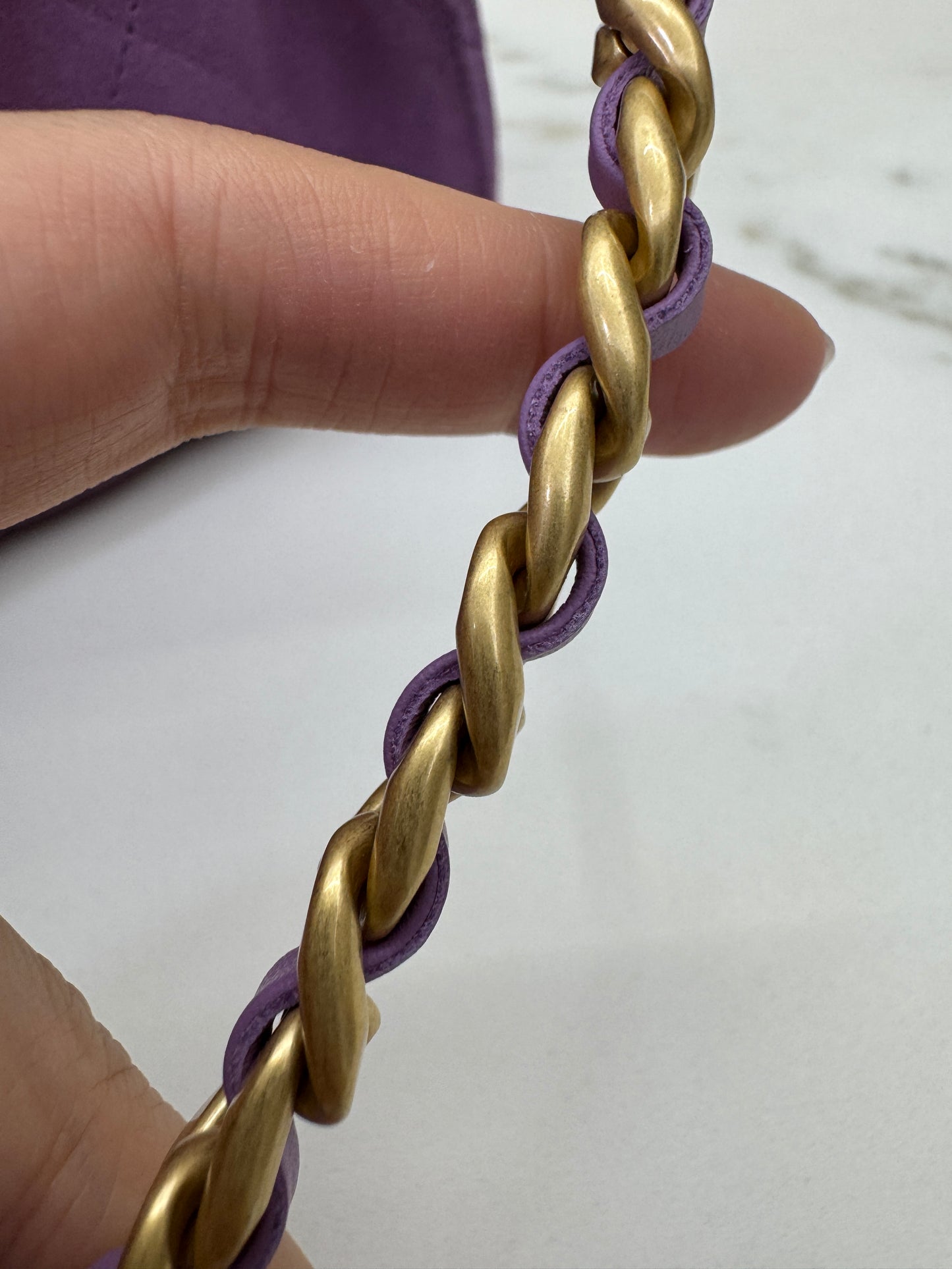 CHANEL Mini 25 Bag 紫色麂皮