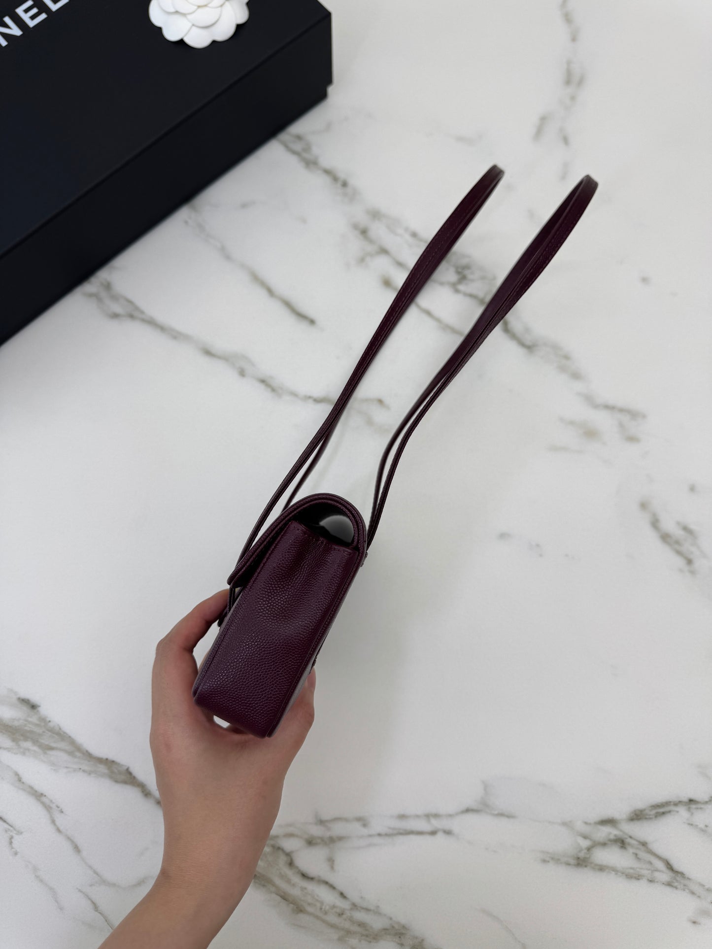 CHANEL Preppy Coco Mini 酒紅色