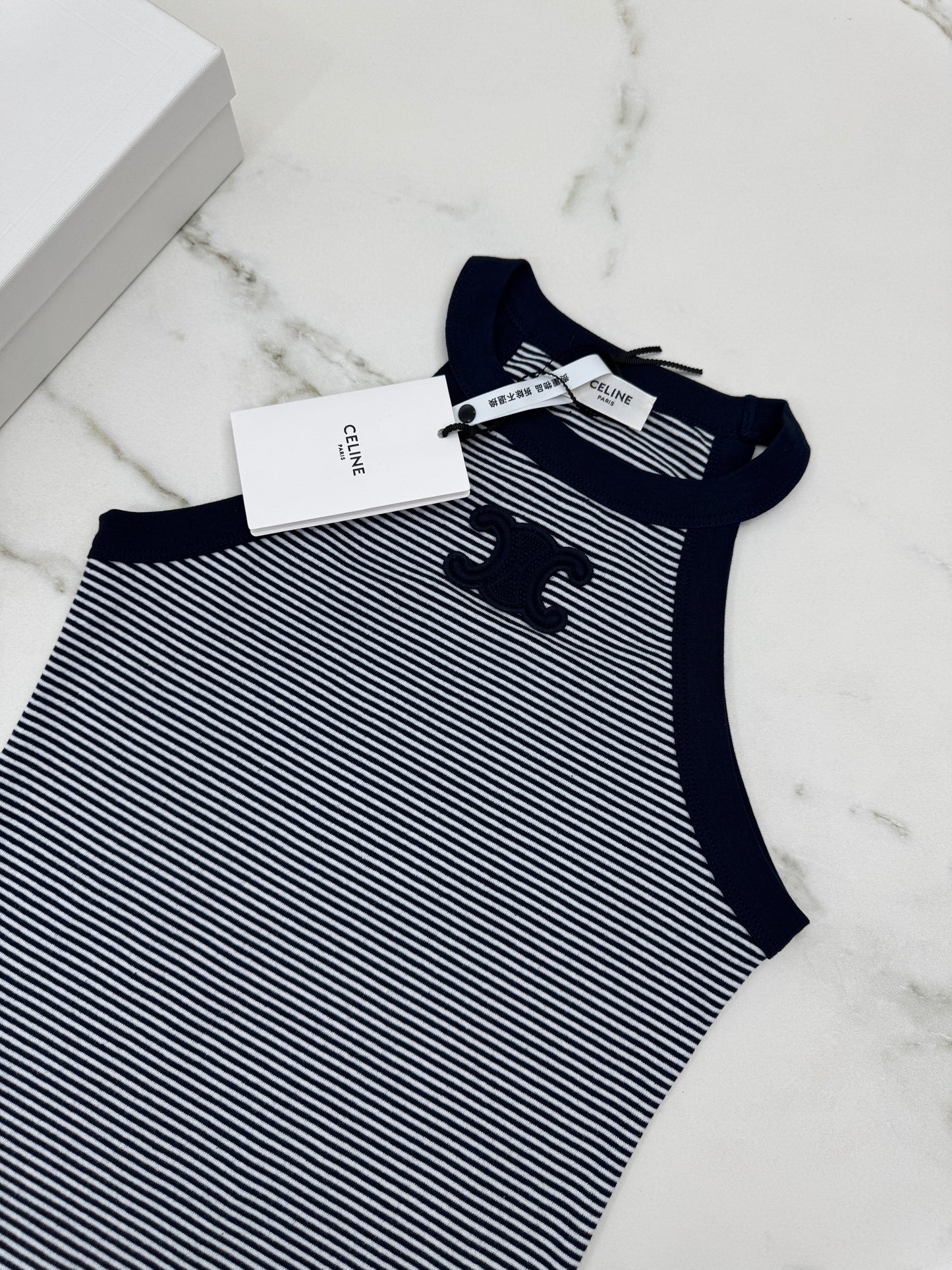 CELINE 海軍藍條紋背心