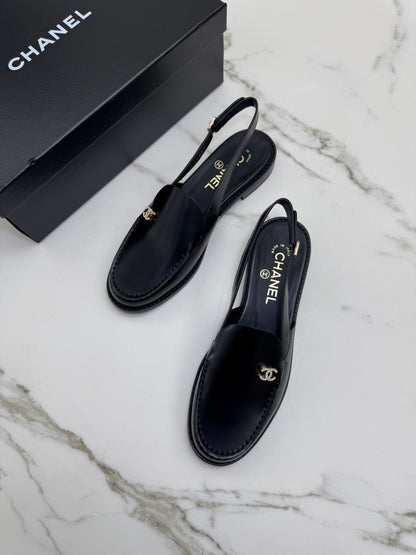CHANEL 25P水鑽扣樂福Slingback