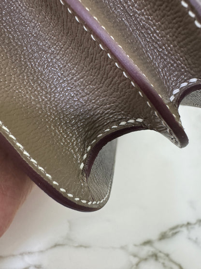 HERMES Mini Constance 大象灰山羊皮 金扣 Etoupe GHW