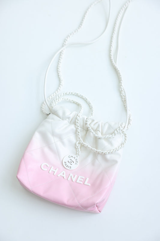 CHANEL 22bag mini 漸變粉