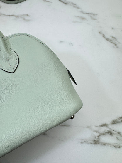 HERMES Mini Bolide 氣泡綠 山羊皮 銀扣 Mysore Vert Fizz PHW