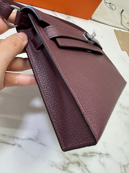 HERMES Kelly Elan 山羊皮 愛馬仕紅 Rough H PHW