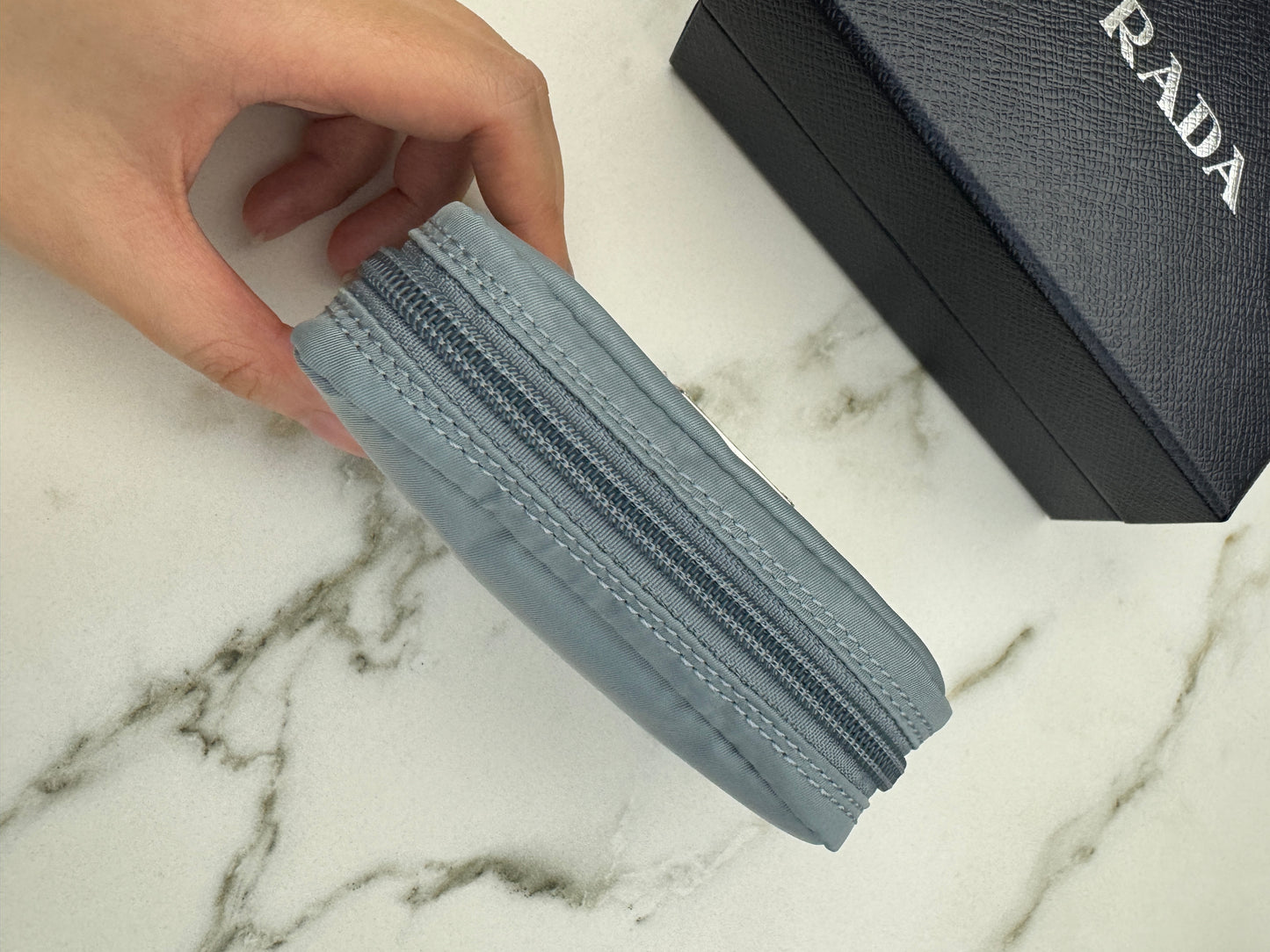 PRADA Re-nylon Necessaire 粉藍色 代工廠原單渠道貨