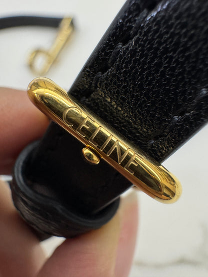 CELINE Soft Triomphe Half Moon 黑色