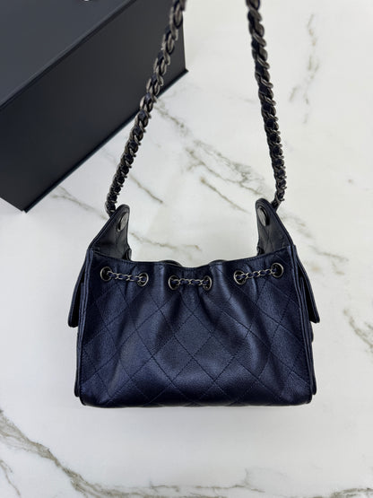 CHANEL Mini 25Bag 珠光深藍