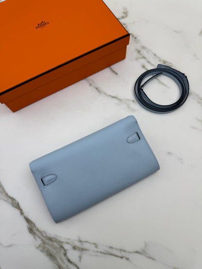 HERMES Kelly to-go 聖杯藍 08 Blue Pale Epsom PHW
