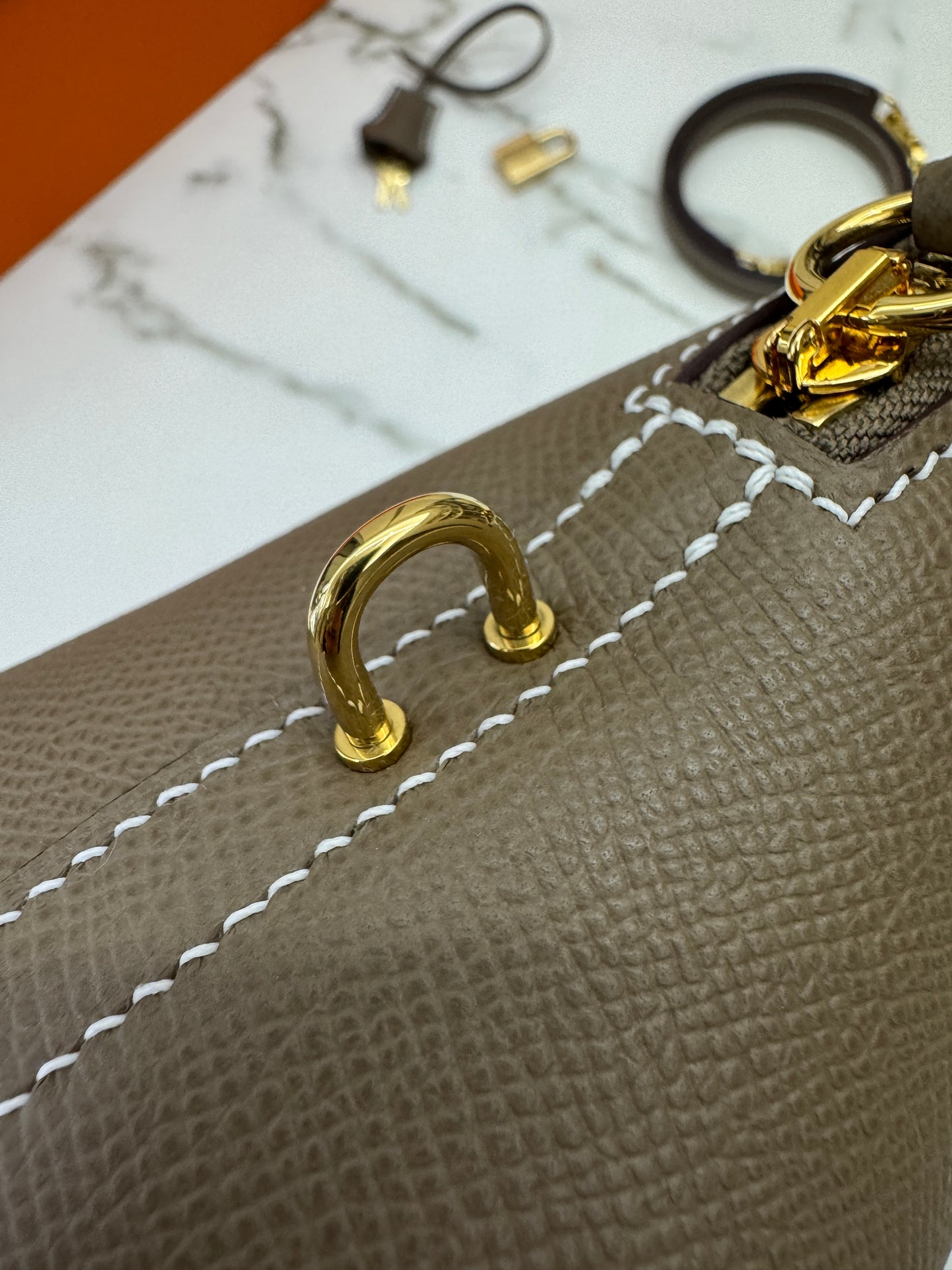 HERMES Bolide 25 大象灰金扣 Epsom Etoupe GHW