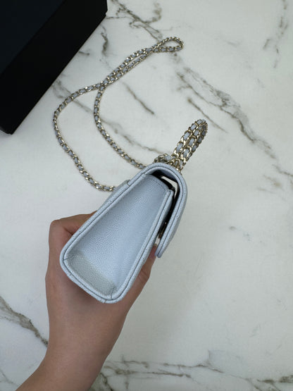 CHANEL 25S Kelly 手機包 Baby Blue