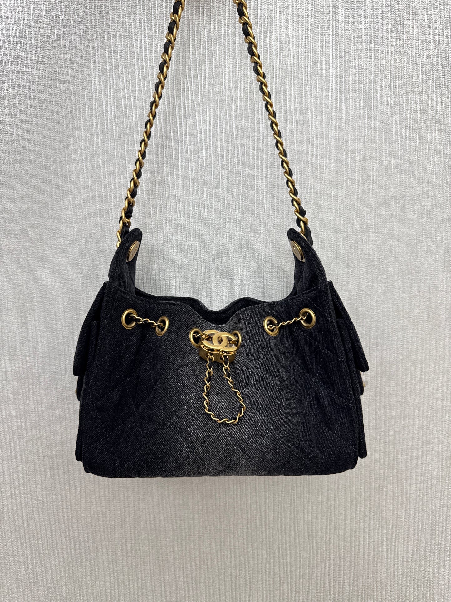 CHANEL Mini 25 Bag 黑牛仔26C