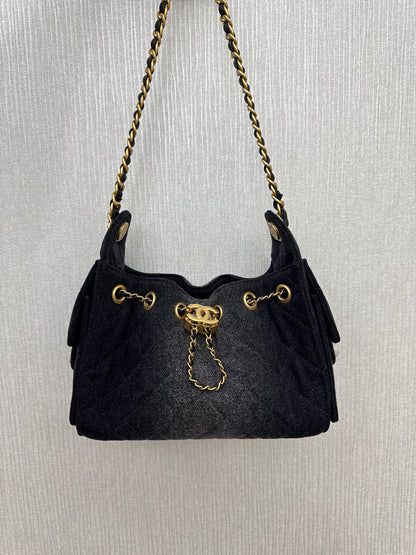 CHANEL Mini 25 Bag 黑牛仔26C