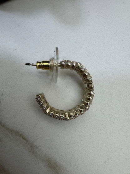 CHANEL 22B 圈型水鑽形珠耳環