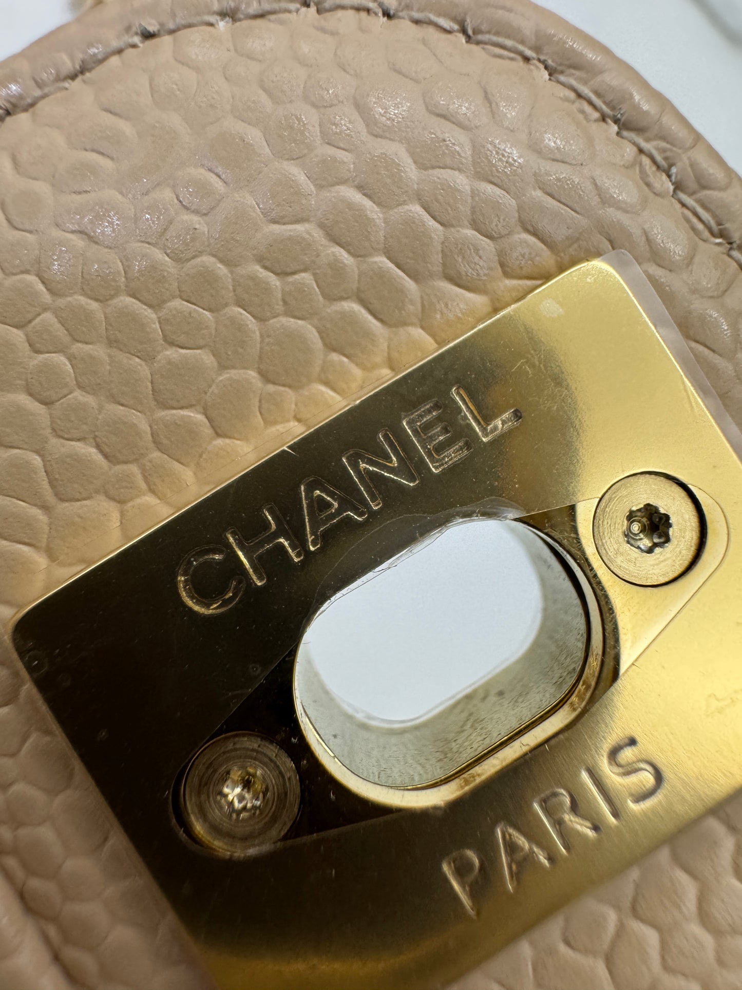 CHANEL CF23 Small 米杏色牛皮金扣 Beige Caviar Calfskin GHW