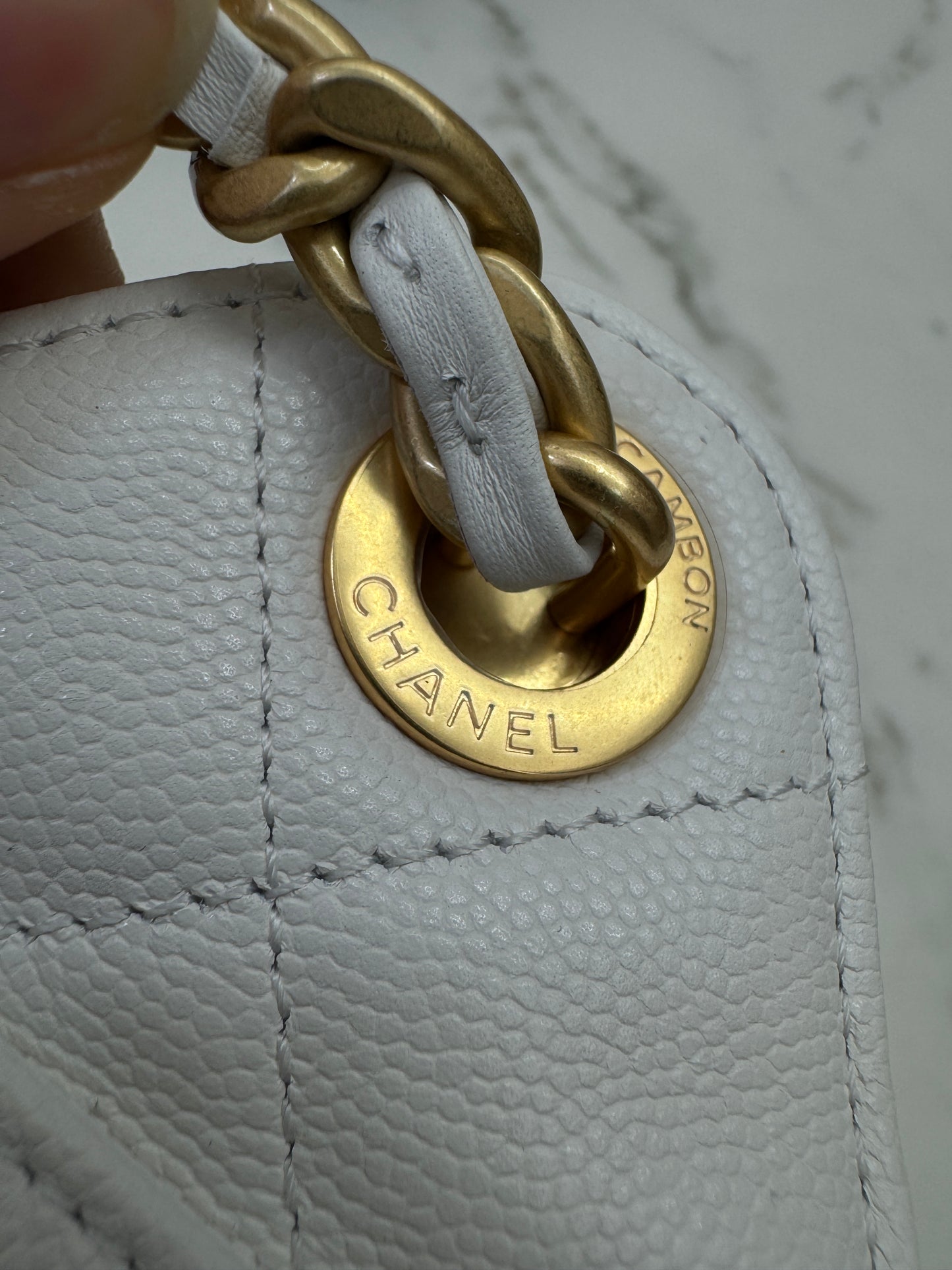 CHANEL Mini 25 Bag 白色荔枝皮