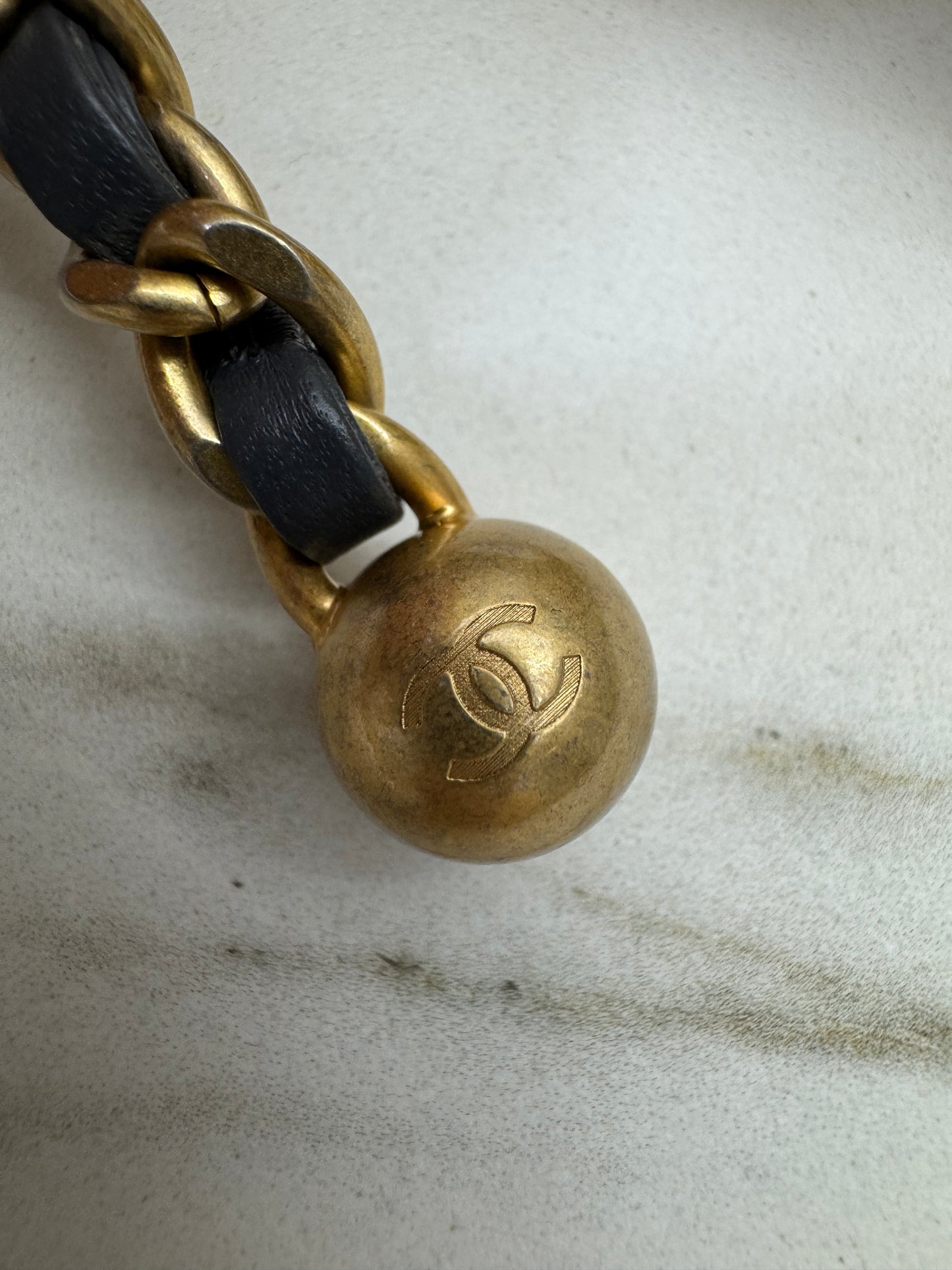 CHANEL 金球 Mini CF20 石墨灰 深灰羊皮