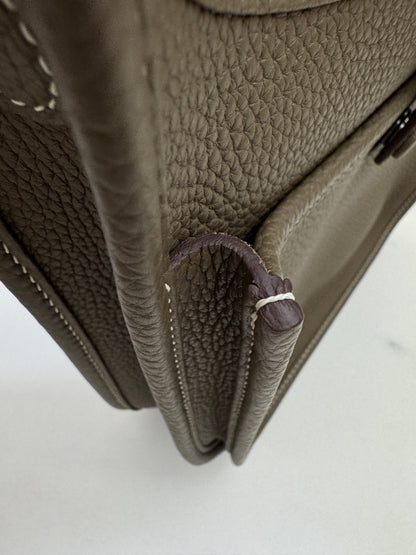 HERMES Evelyne 23 大象灰銀扣 Etoupe TC PHW