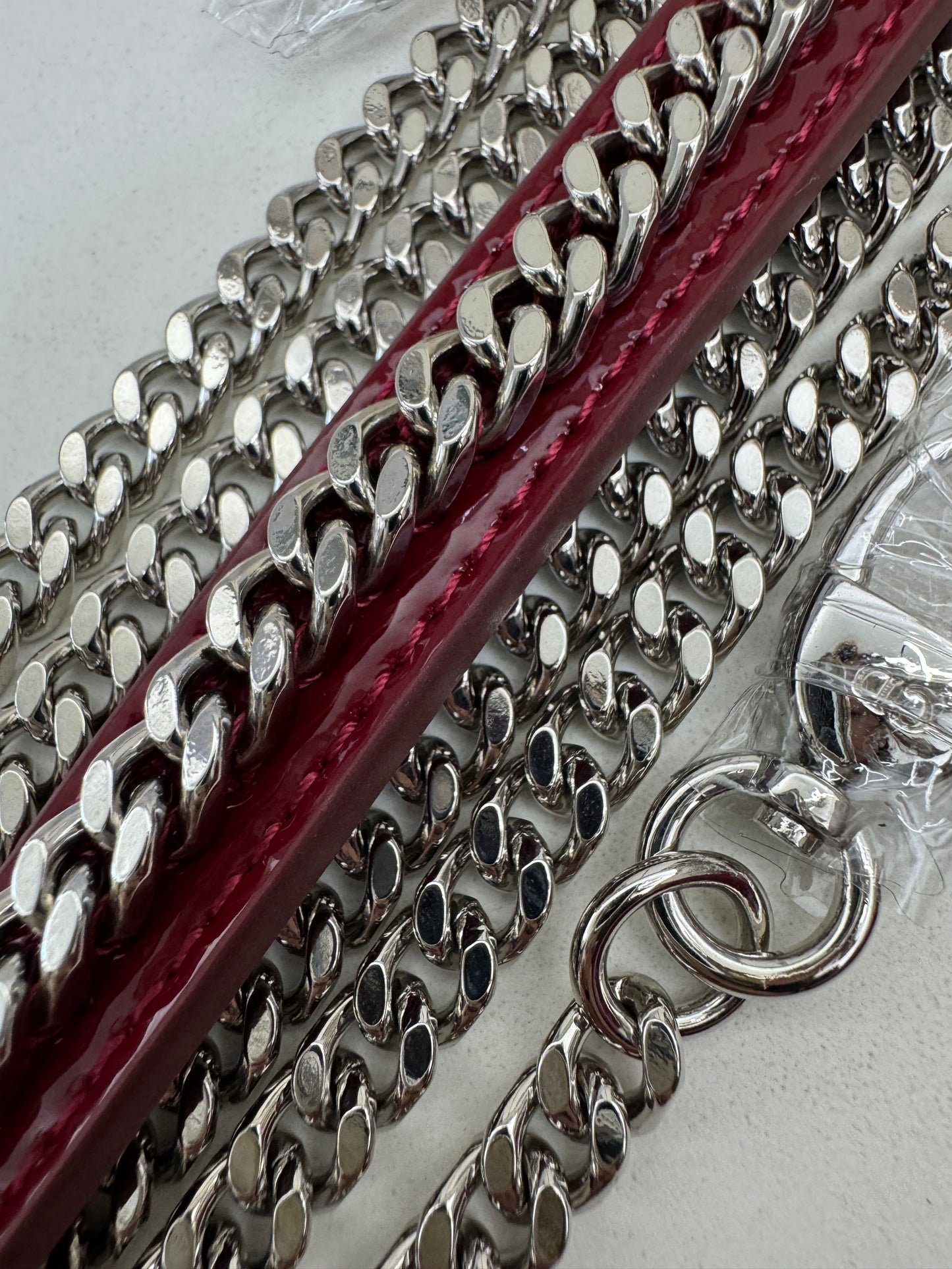 DIOR Mini Lady Dior 漆皮Cherry Red Shinny Calfskin