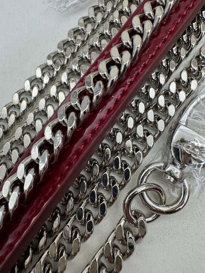 DIOR Mini Lady Dior 漆皮Cherry Red Shinny Calfskin