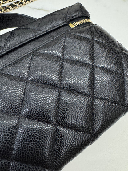 CHANEL LP盒子包 黑色牛皮 Vanity