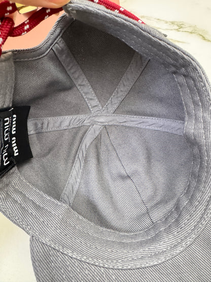 MIU MIU 深灰色 索繩鴨舌帽