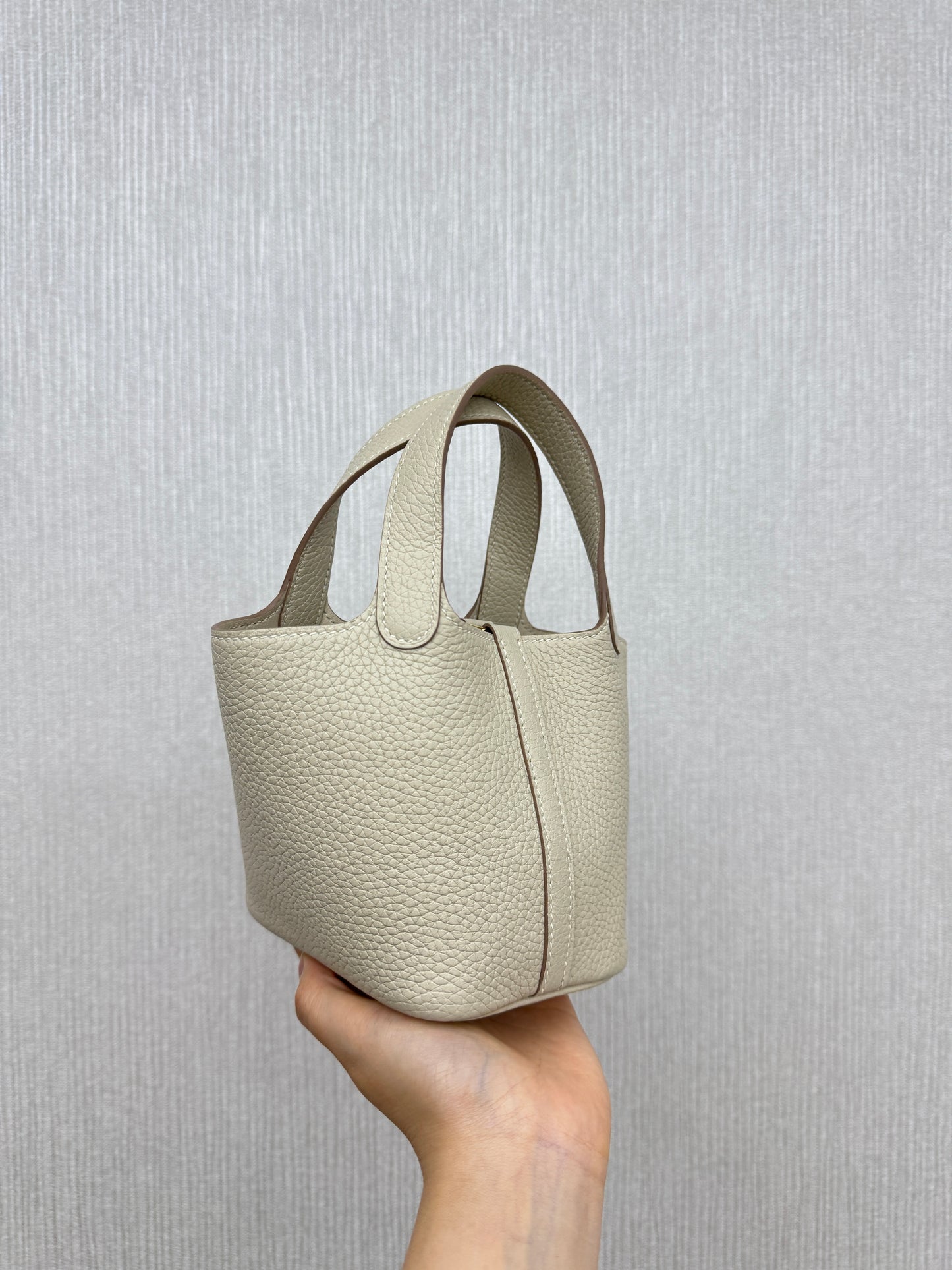 HERMES Picotin Lock 14 奶昔白金扣 TC Craie GHW