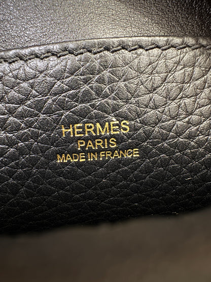 HERMES Halzan 25 黑金 Noir TC GHW