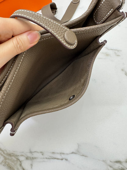 HERMES Evelyne 23 大象灰銀扣 Etoupe TC PHW