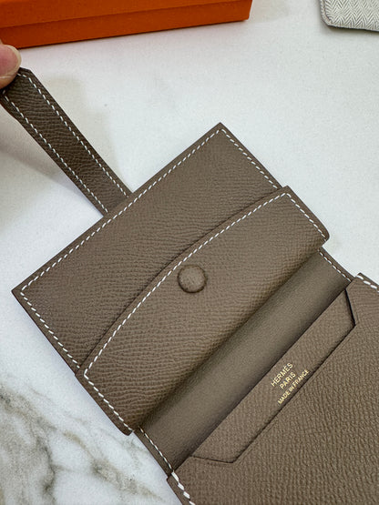 HERMES Bearn Mini Wallet 帶散紙位 大象灰金扣 Etoupe GHW