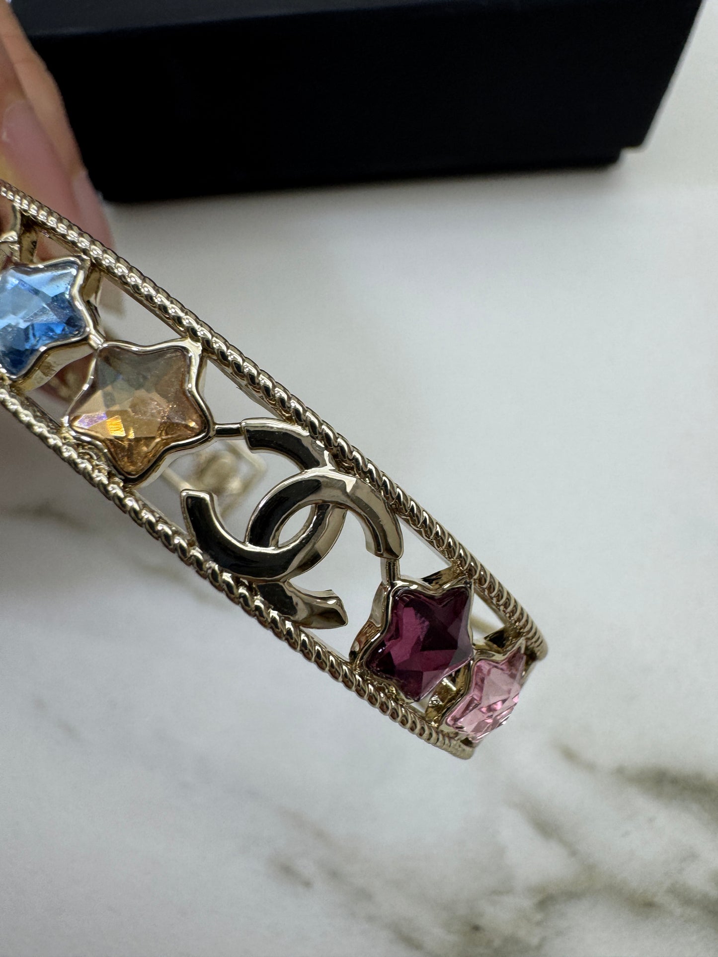 CHANEL 25P 彩色星星開口手鐲
