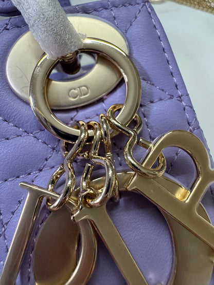 DIOR Mini Lady Dior 紫色羊皮