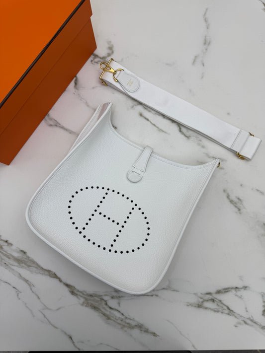 HERMES Evelyn29 新白色金扣 0U New White GHW