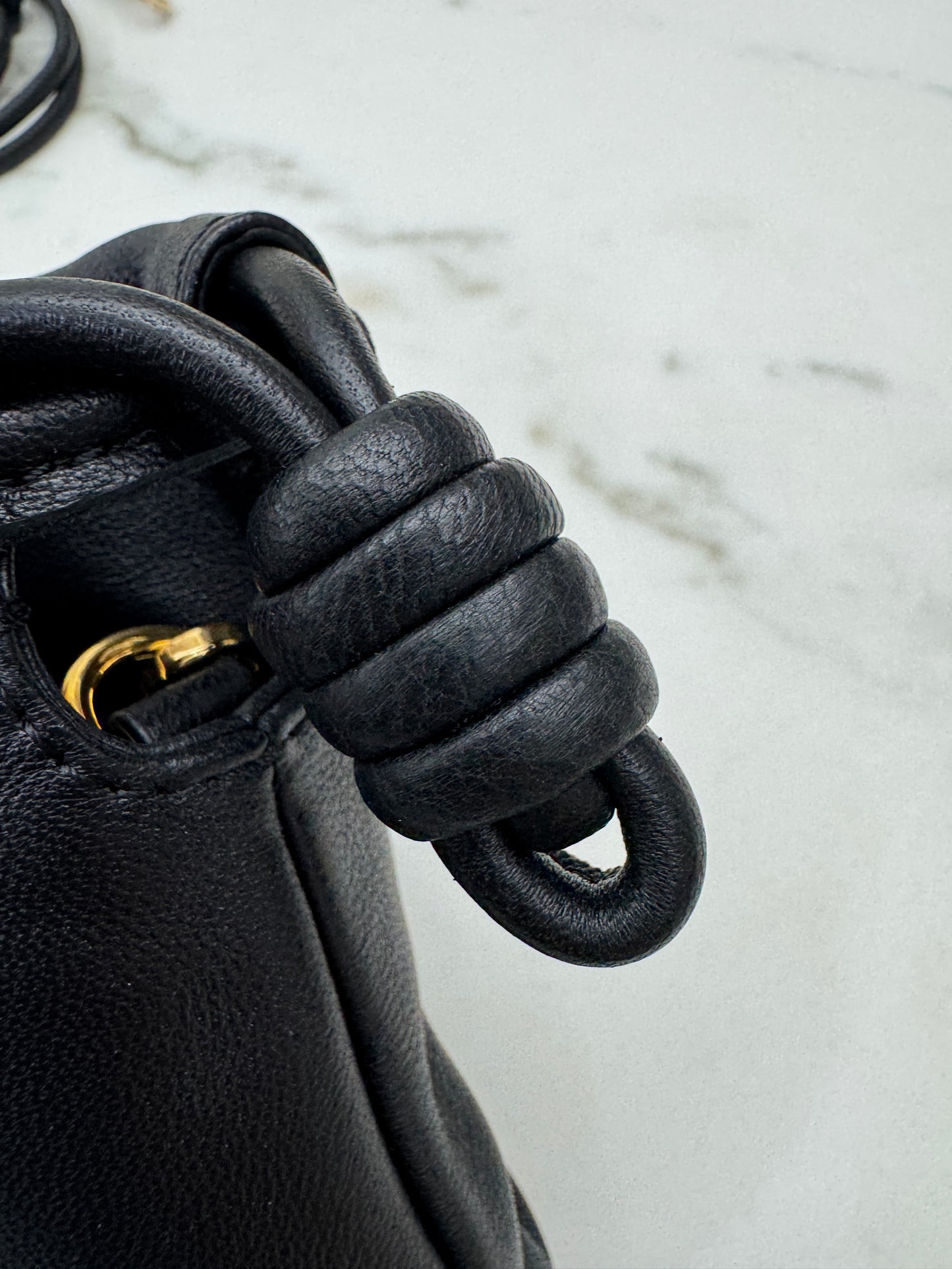 LOEWE Flamenco Purse Mellow Nappa Lambskin Black Medium